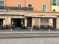 The front of the building from the street.