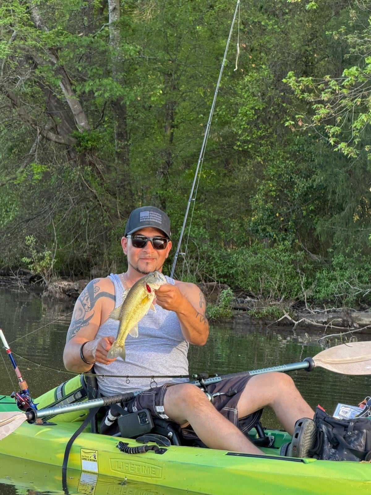 Nice bass Hubby caught not far from house!!