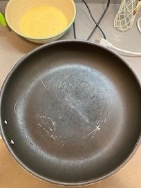 This pan has seen better days.