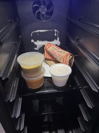 Days old moldy food in the refrigerator !!