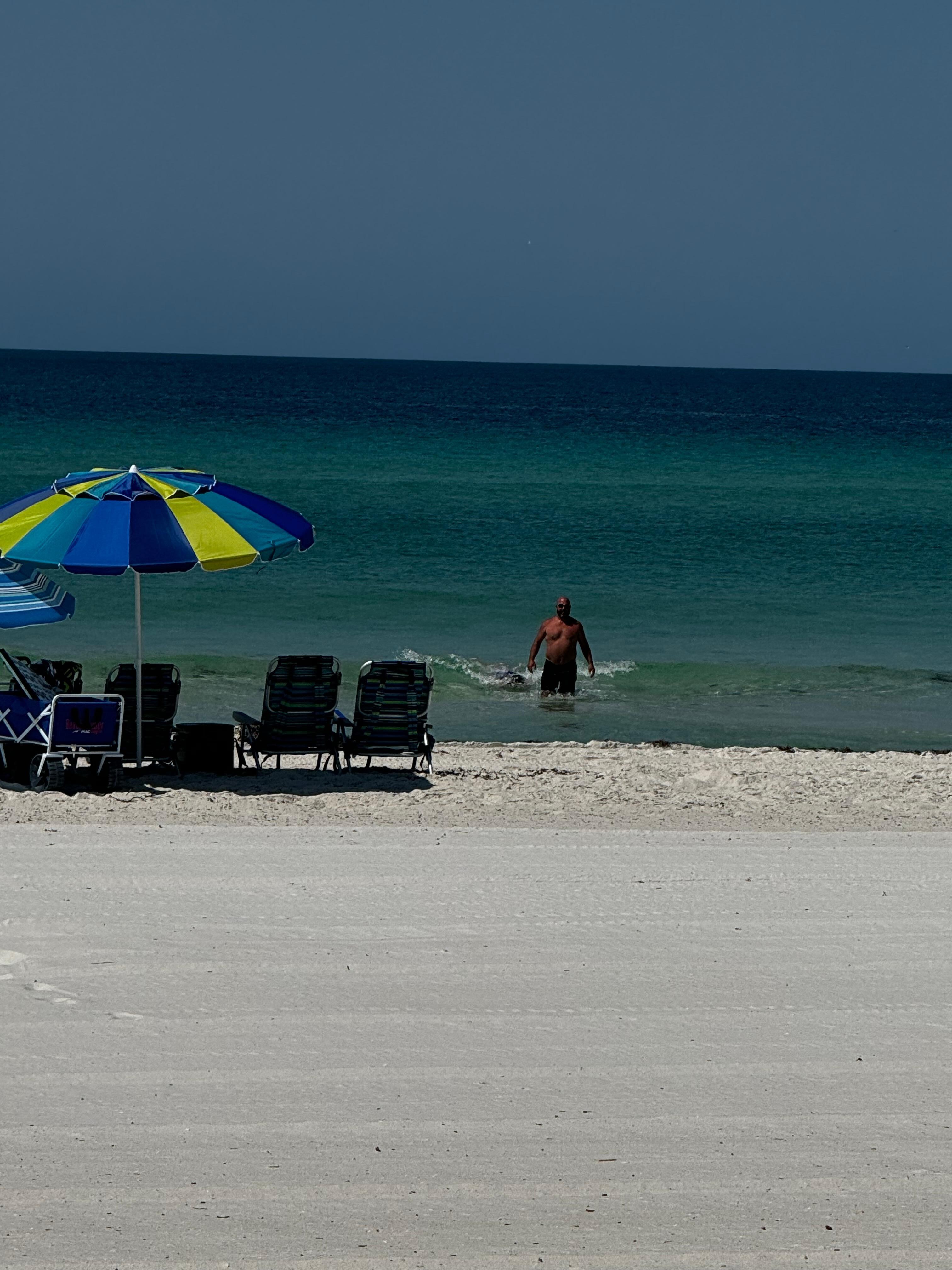 Just to compare to the last picture I shared here.
Our beach…even on a busy day it’s still not packed like my last picture which I took on the Pier of my husband & boys getting back from para-sailing.