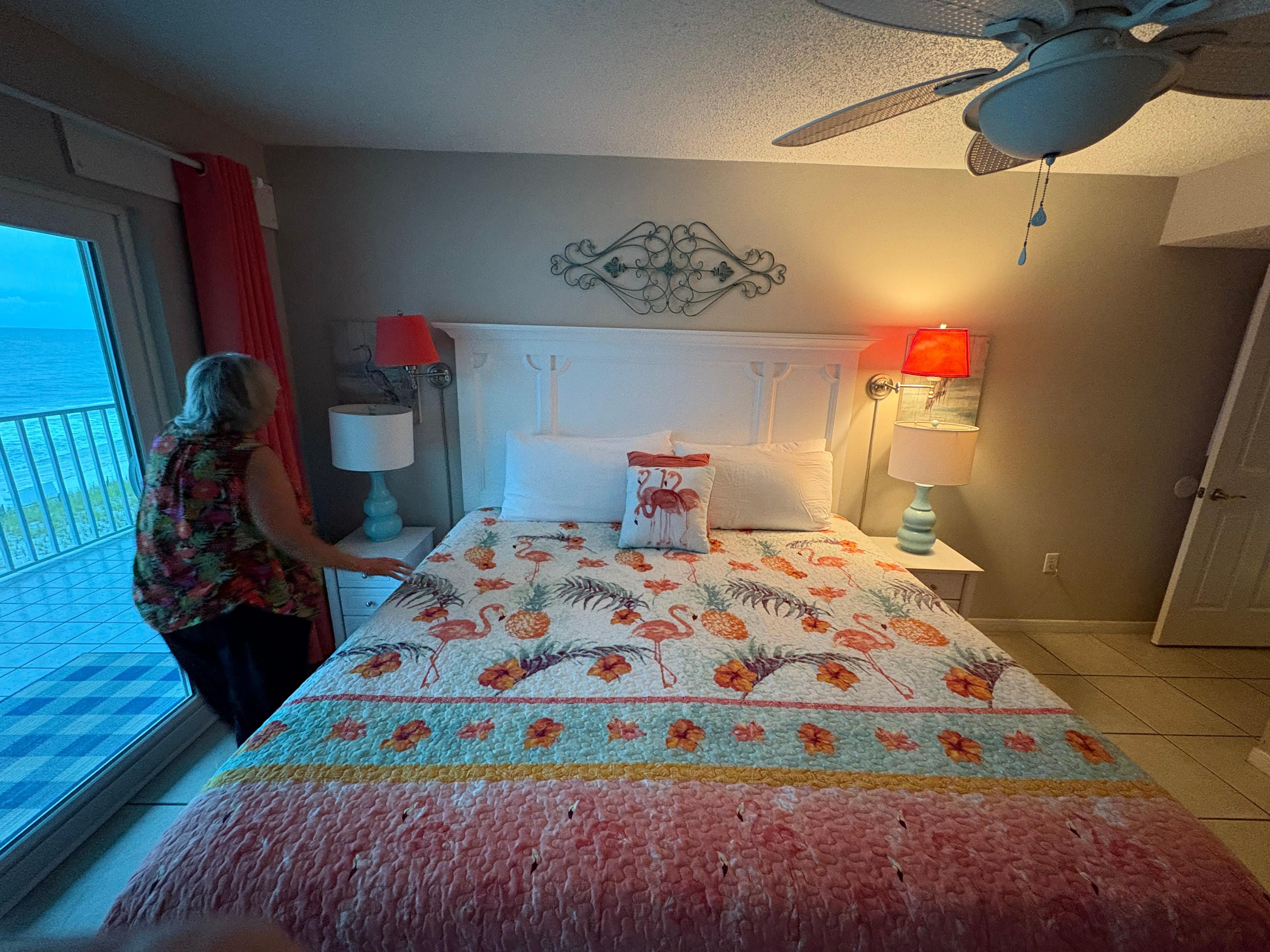 Master bedroom. Loved the decor and the colors