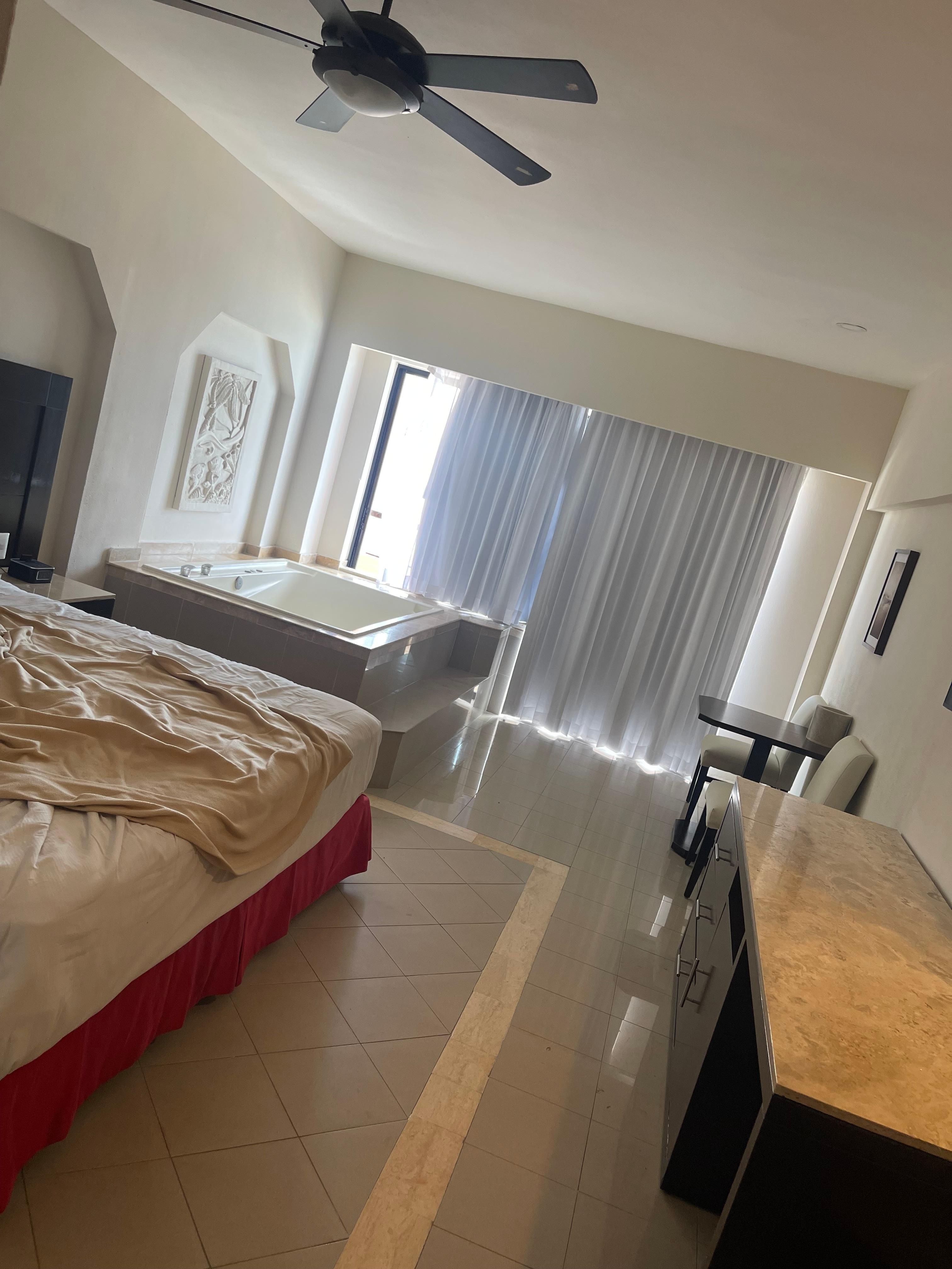 This is the room they gave us instead of our honeymoon sweet. Very small room in comparison! Which we didn’t realize we got downgraded until we got to the room! 