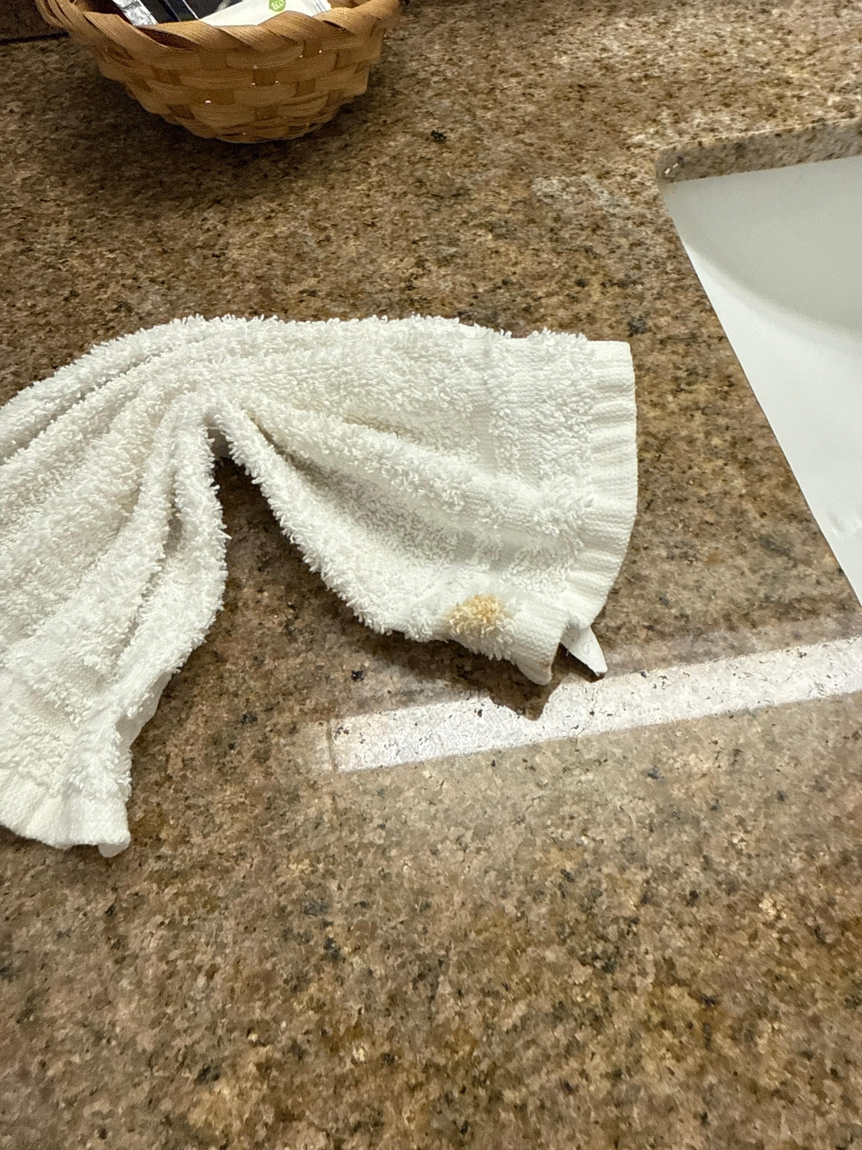 Even the towels were dirty 