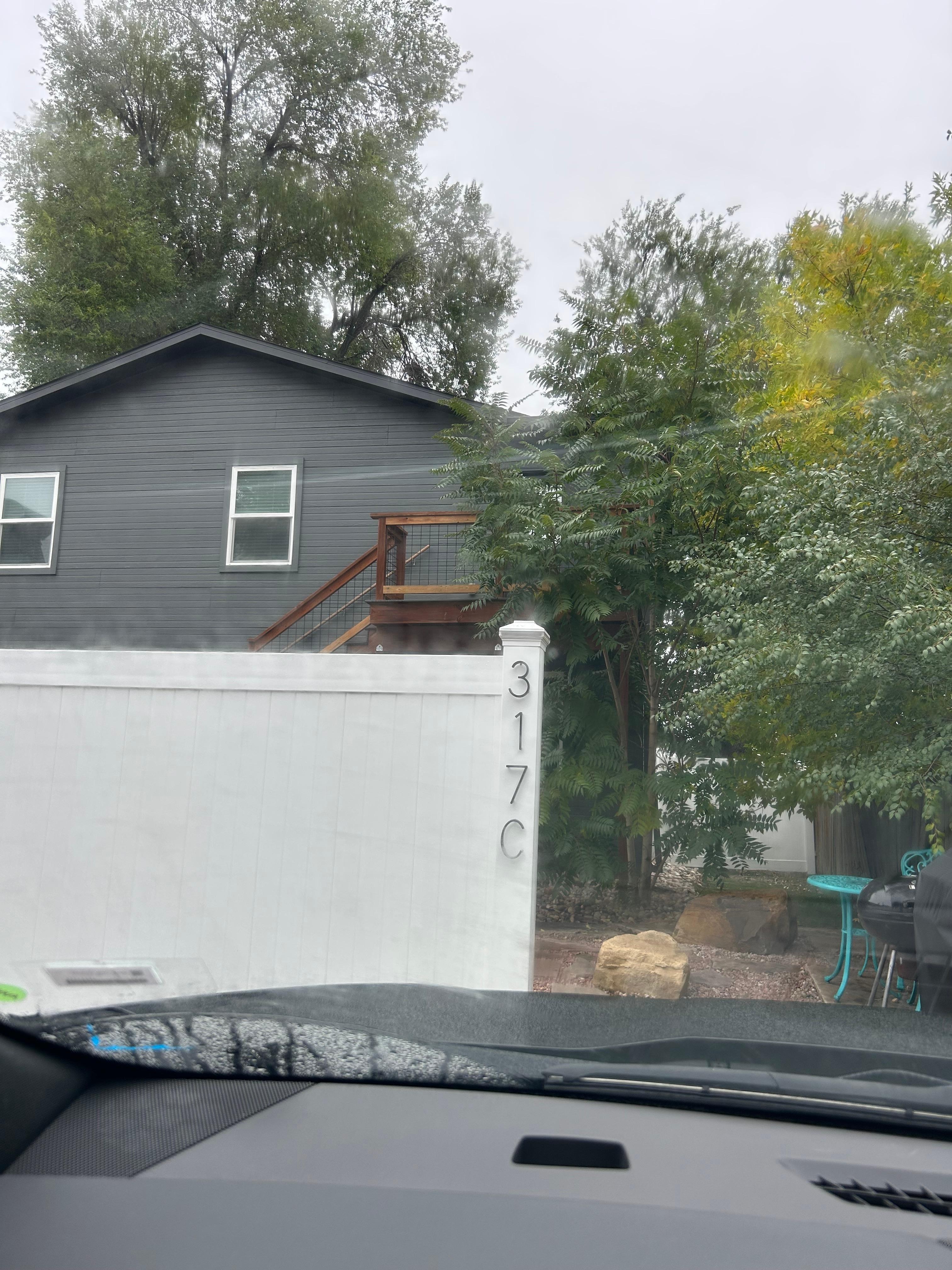 View of entrance from parking lot.