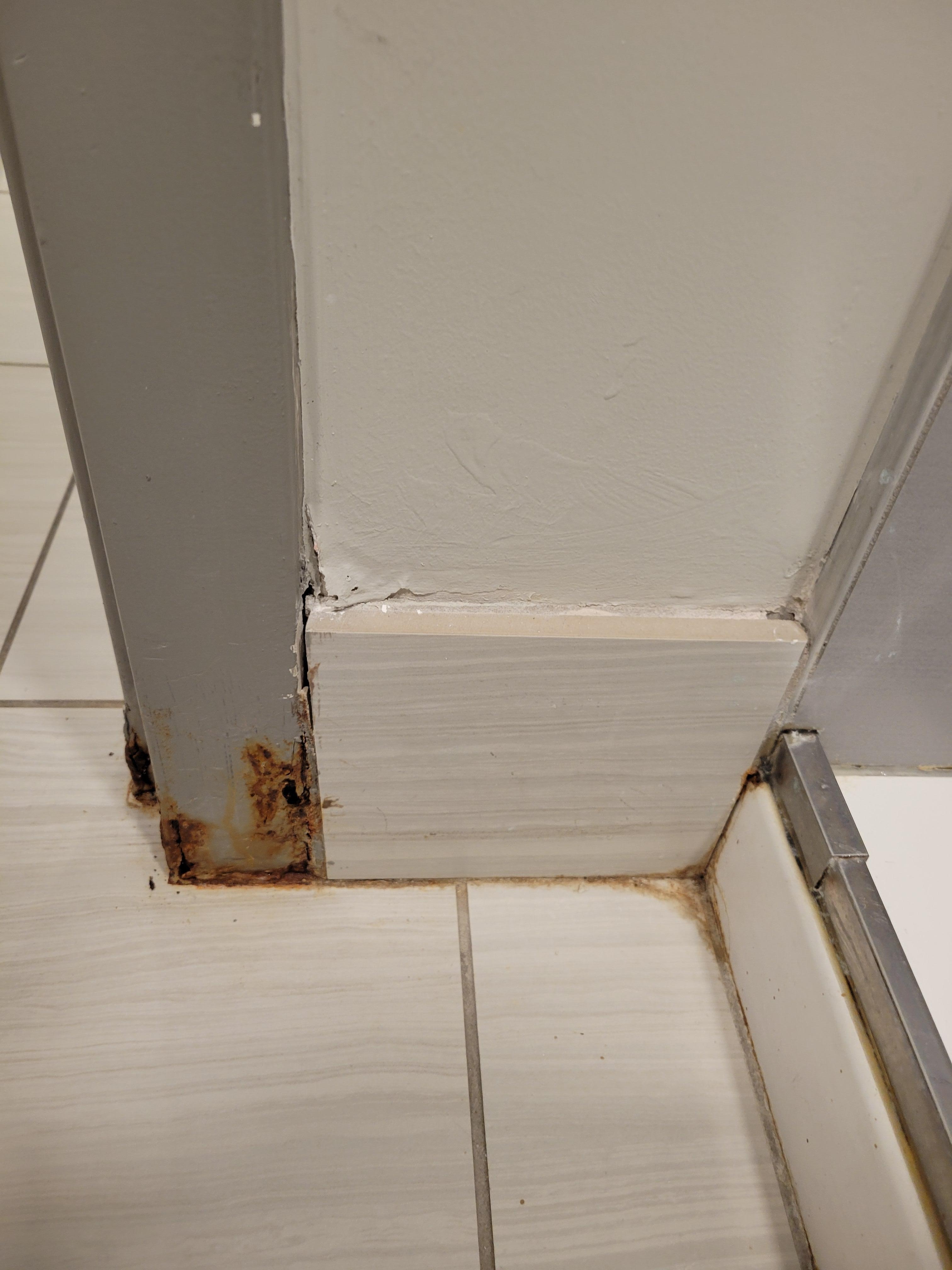 Rusty in the bathroom