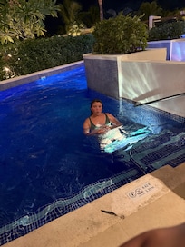 Our swim out pool, daughter loved