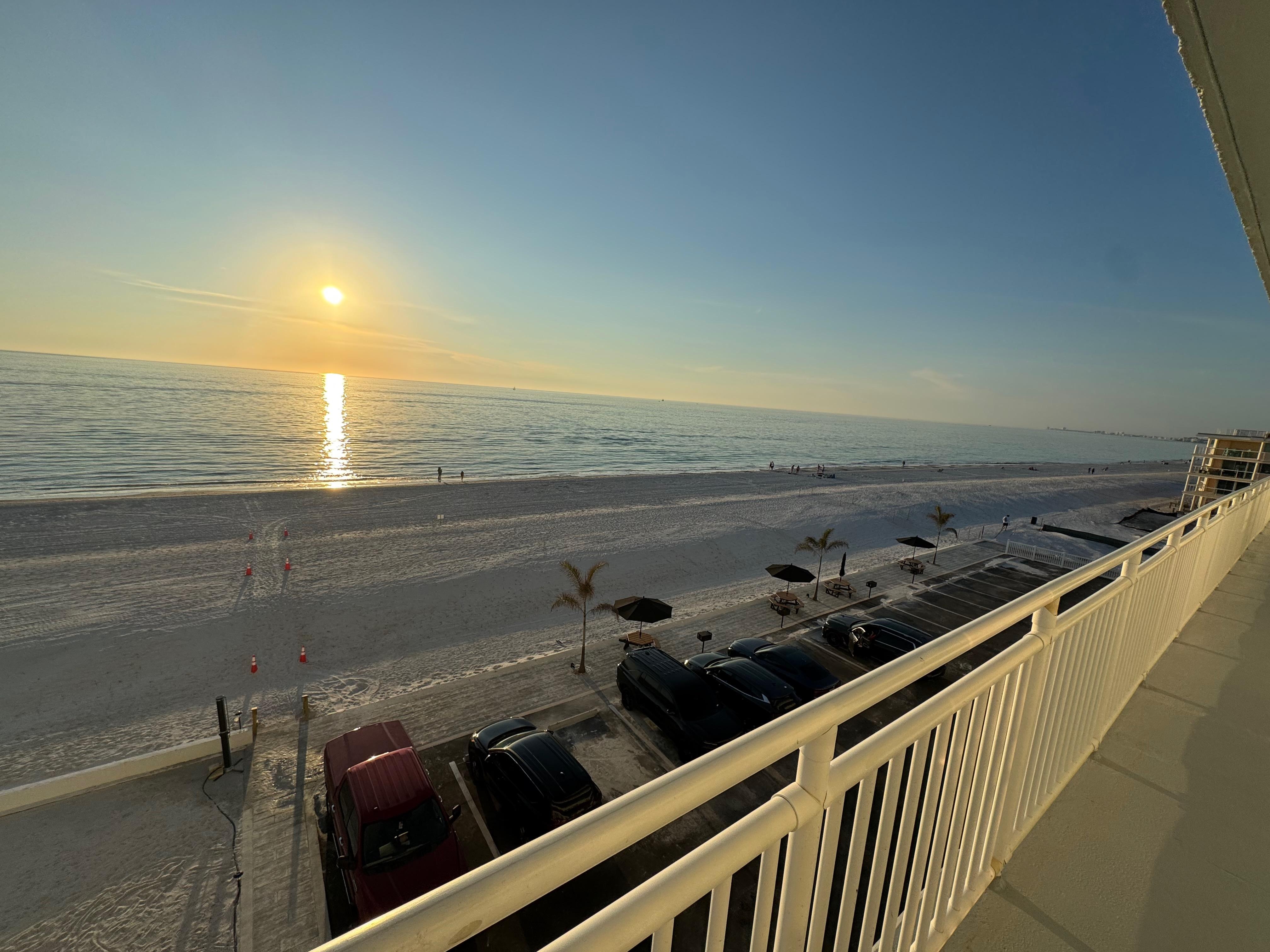 great sunset views from balcony 