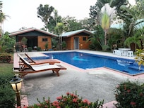 The pool area