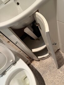 Cupboard wouldn’t open properly and snapped wood inside