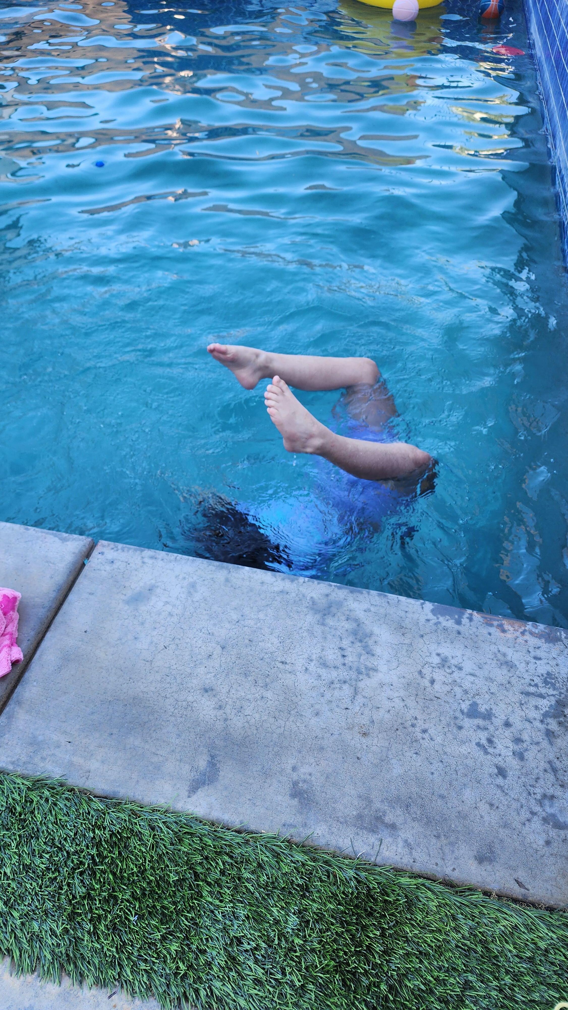 Playing in the pool