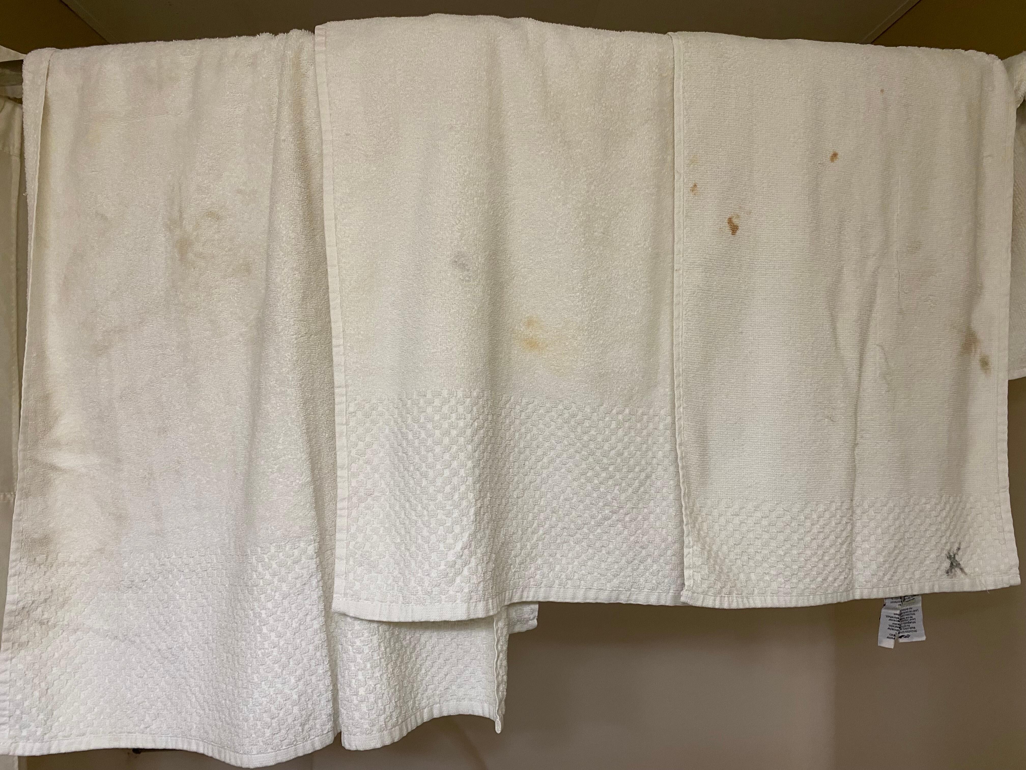 These were the “clean” towels that were in the bathroom.