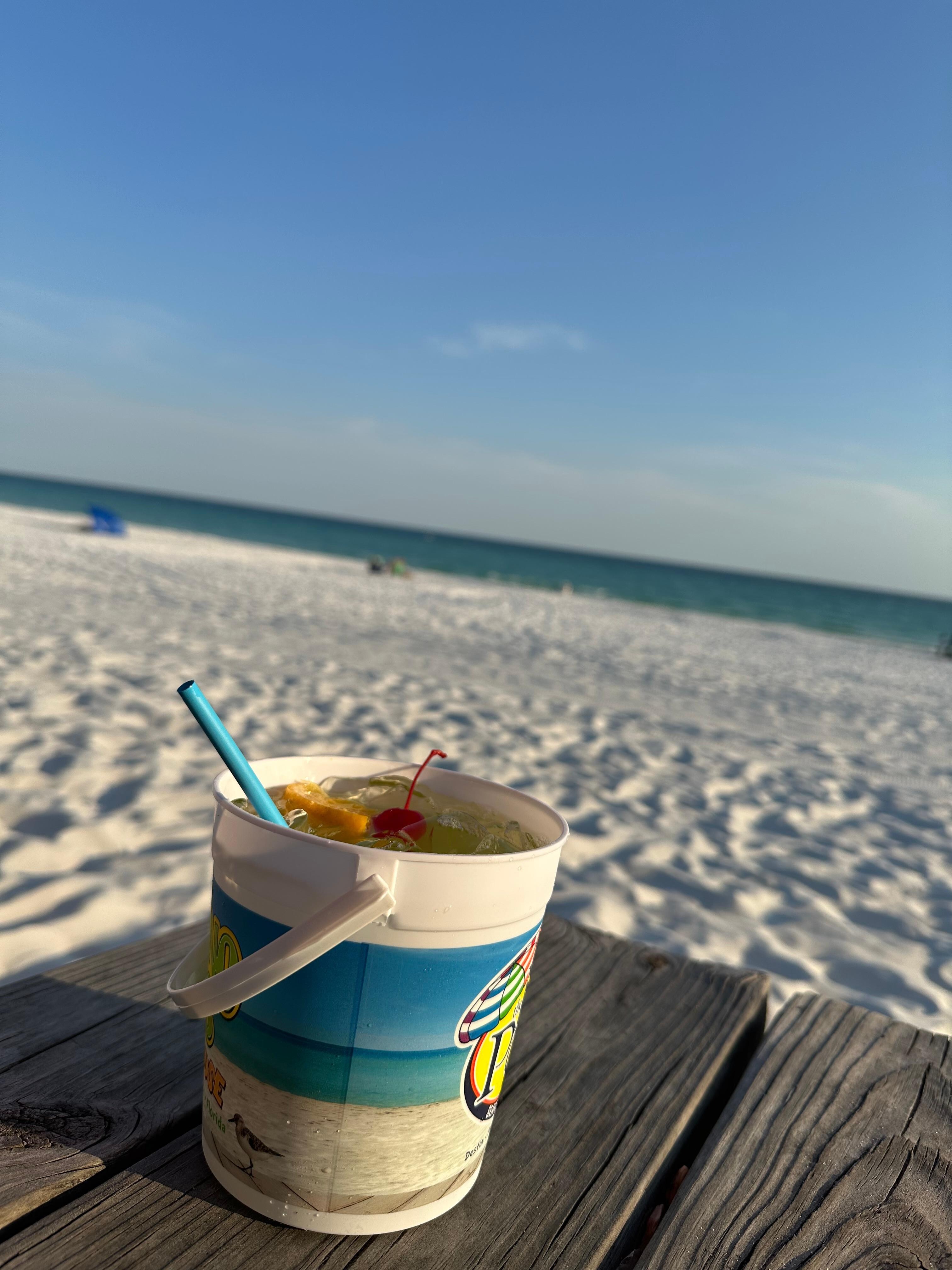 Not far from a bucket at pompanos 