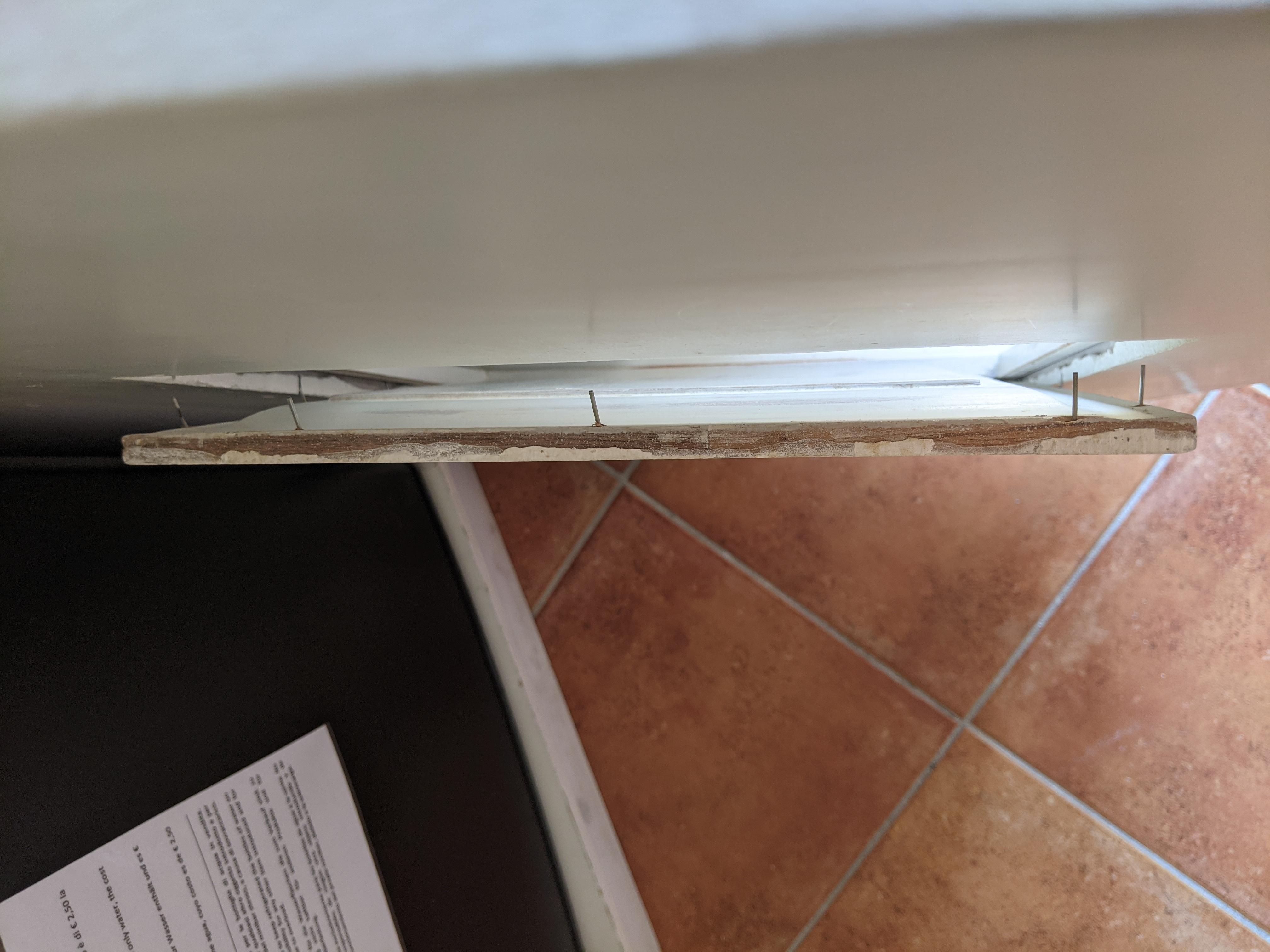 Broken door of fridge furniture