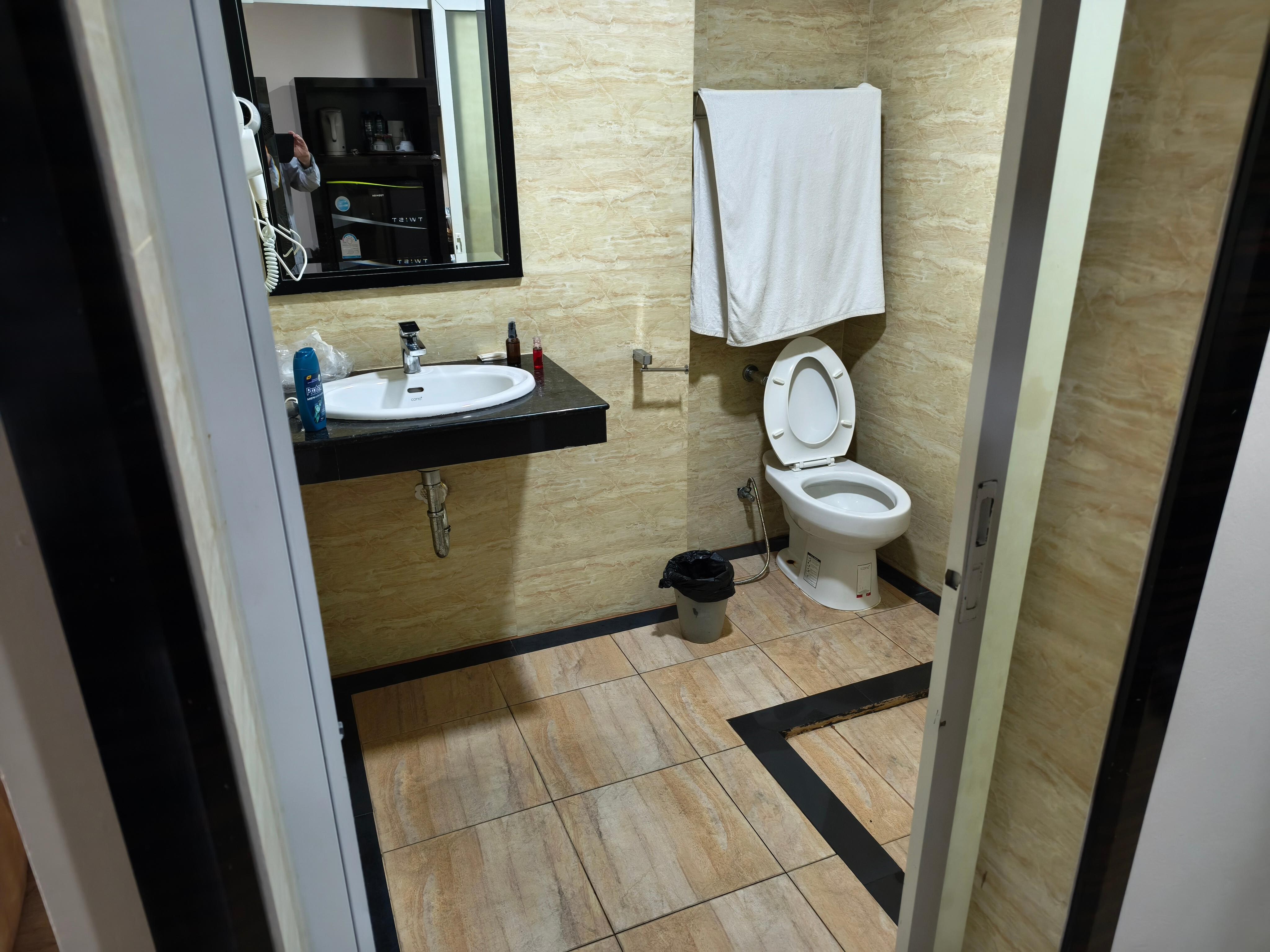 Dusche ohne Abtrennung