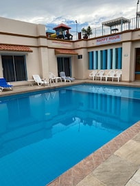 Our room was the back right corner. Great location. We just opened the sliding door to the pool.