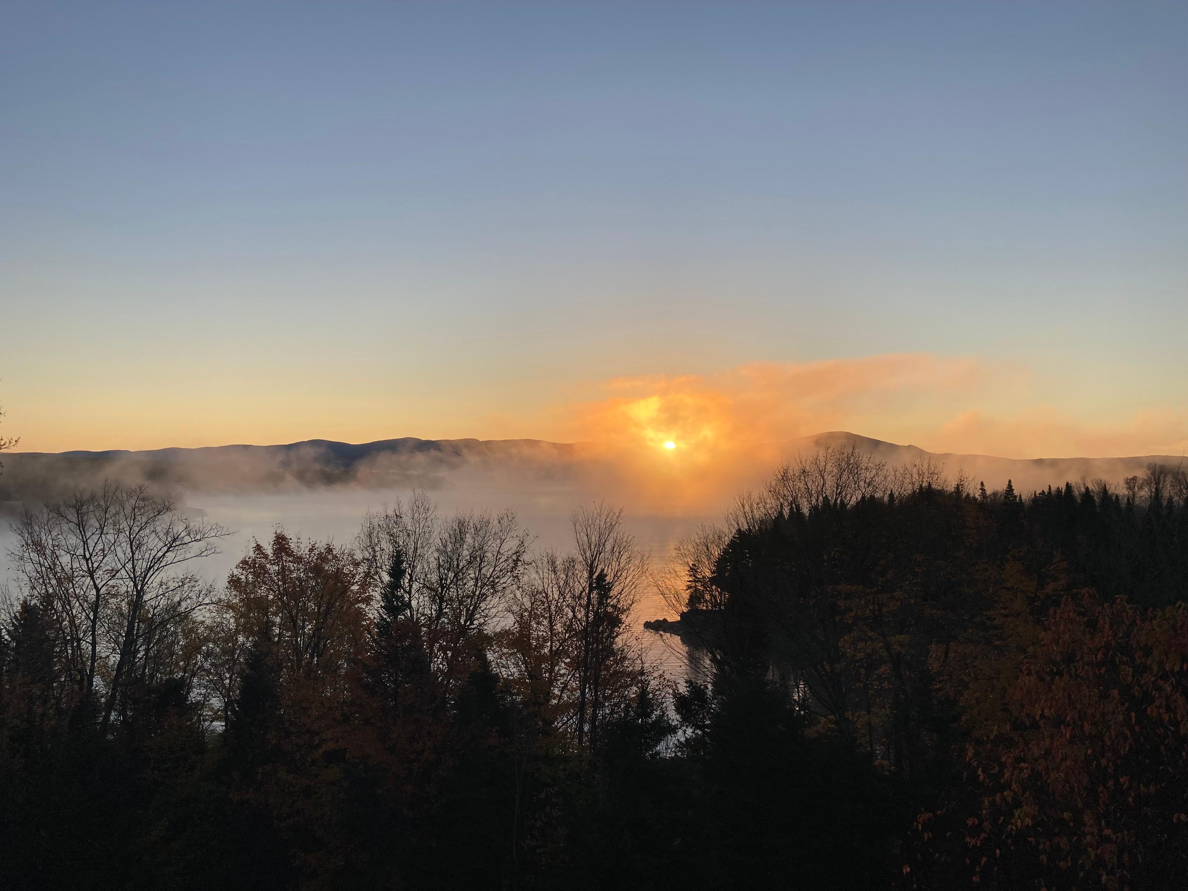 Sunrise from the deck. Awesome!