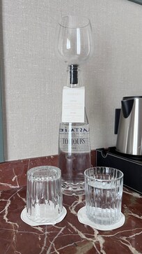 complimentary water if you return the bottle