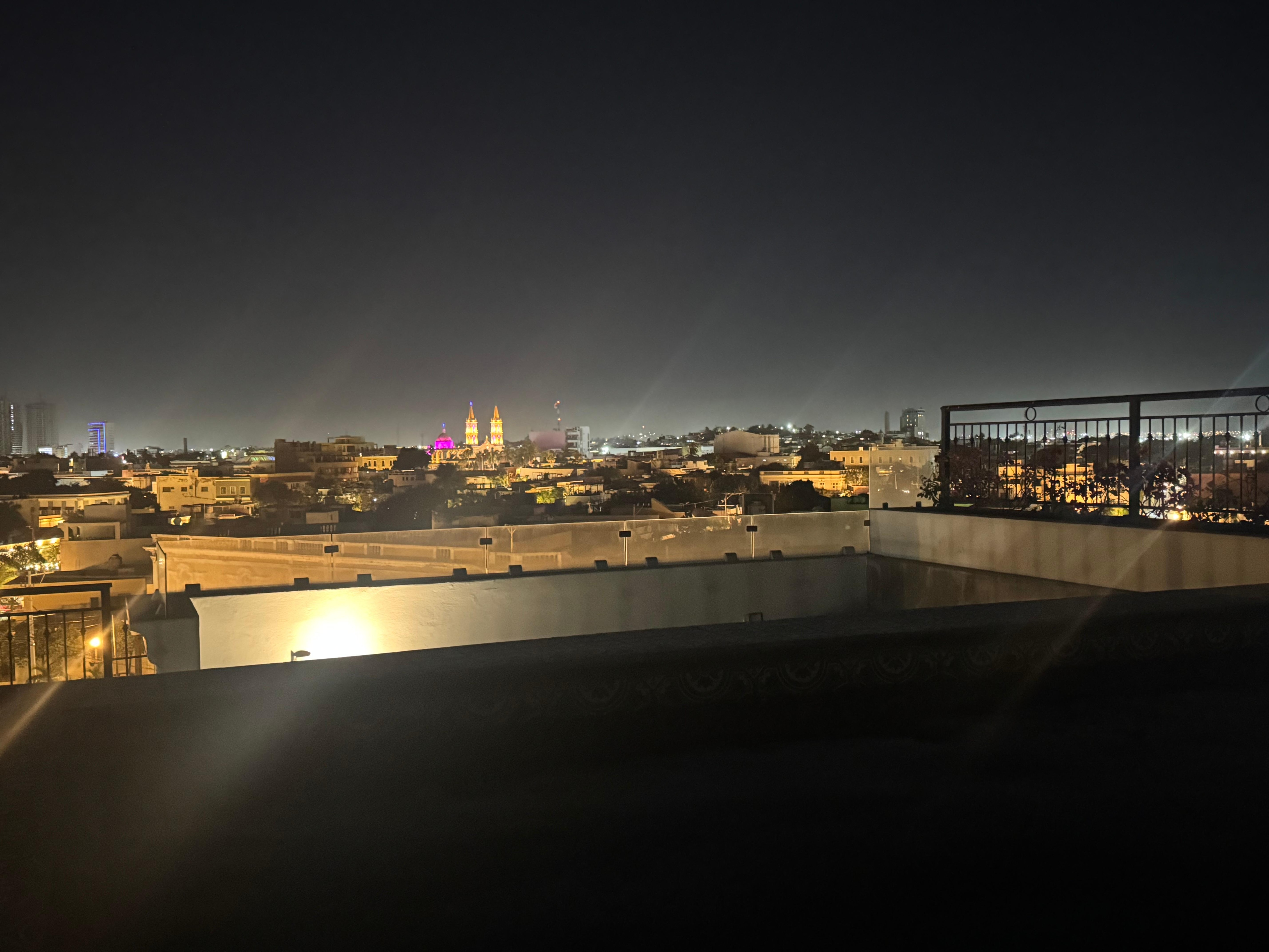Night view from pool rooftop
