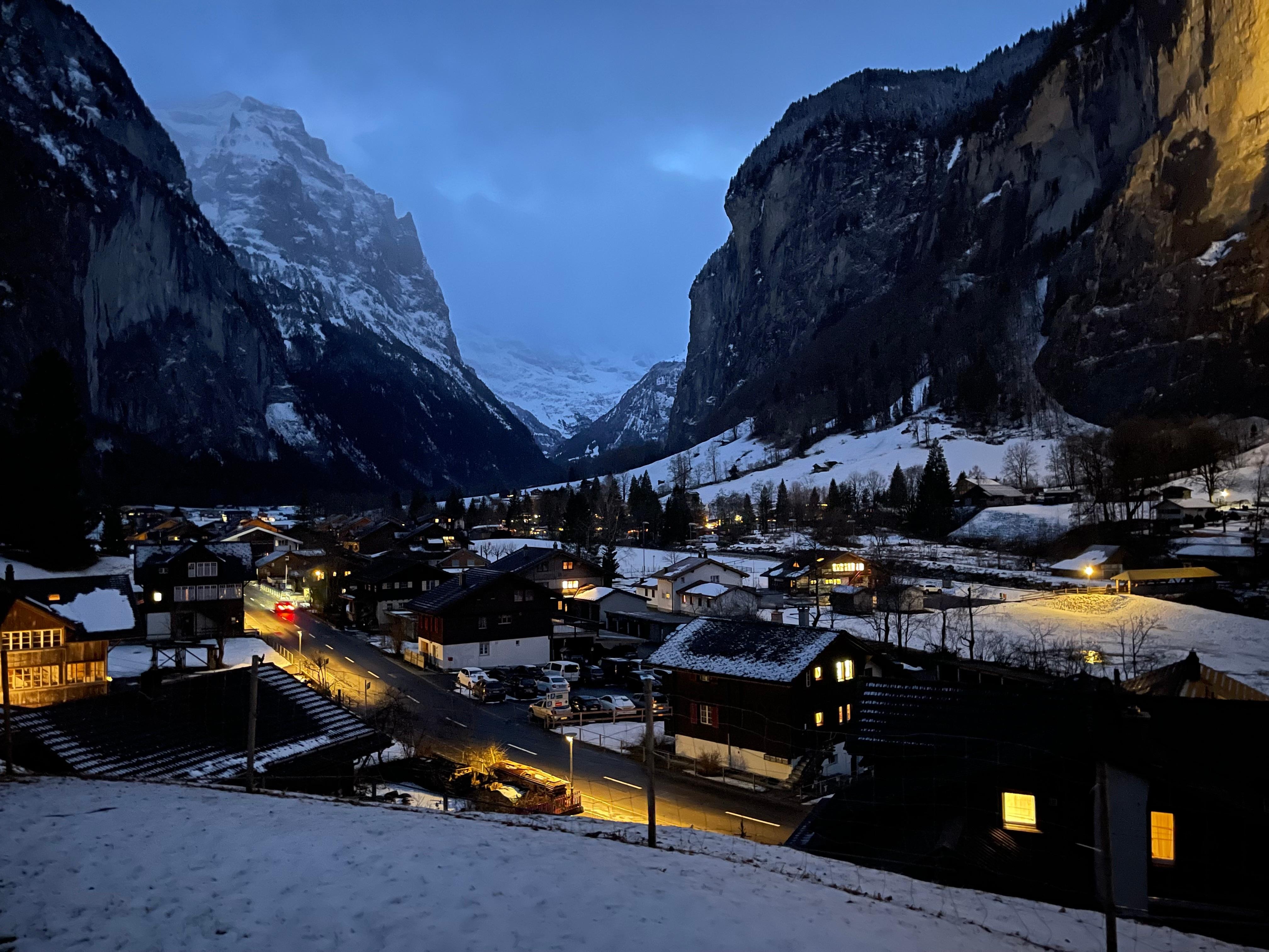 Lauterbrunnen in the evening 