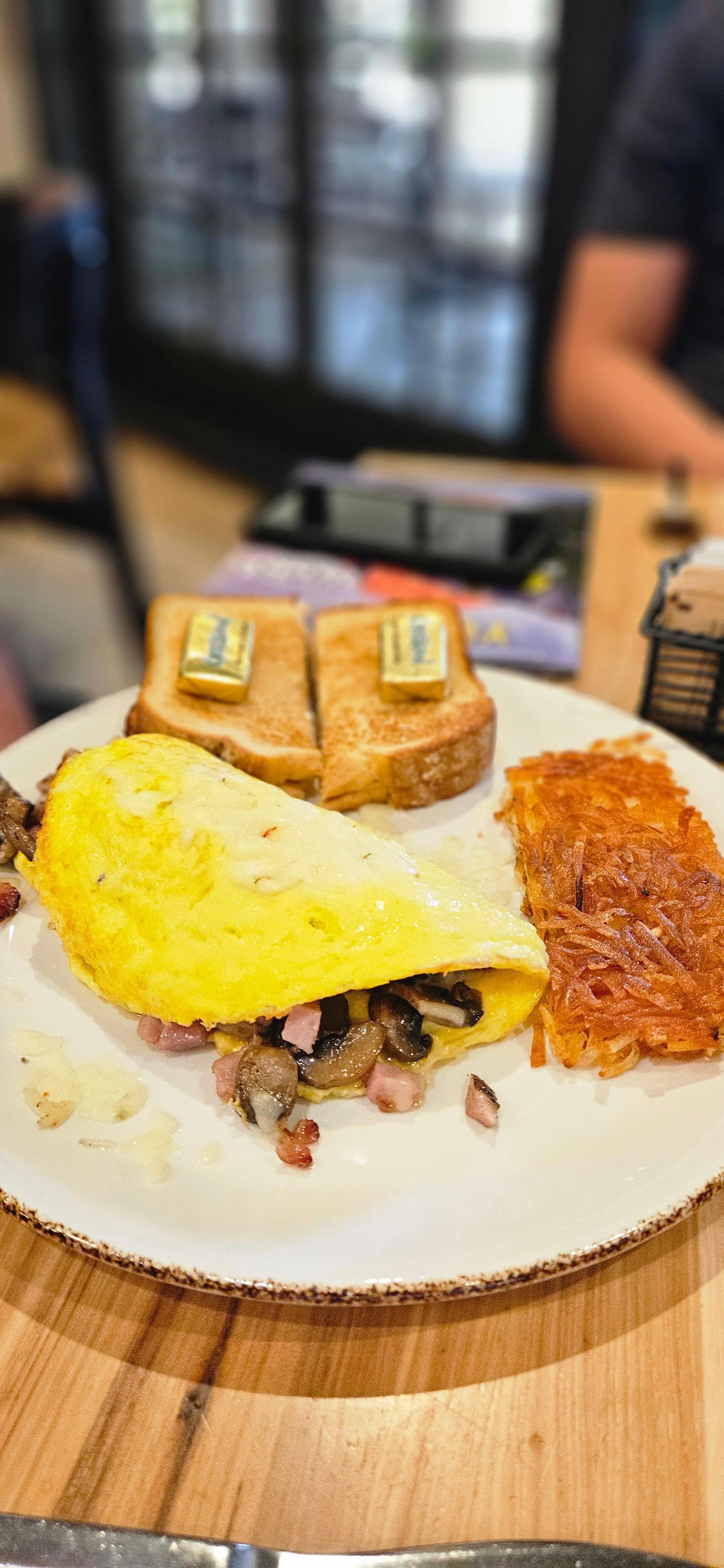 Tasty and filling breakfast. 
