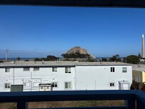 View of Morro Rock from our hotel room on the second floor