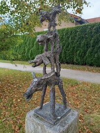 Bremer Stadtmusikanten Skulptur im Ortskern