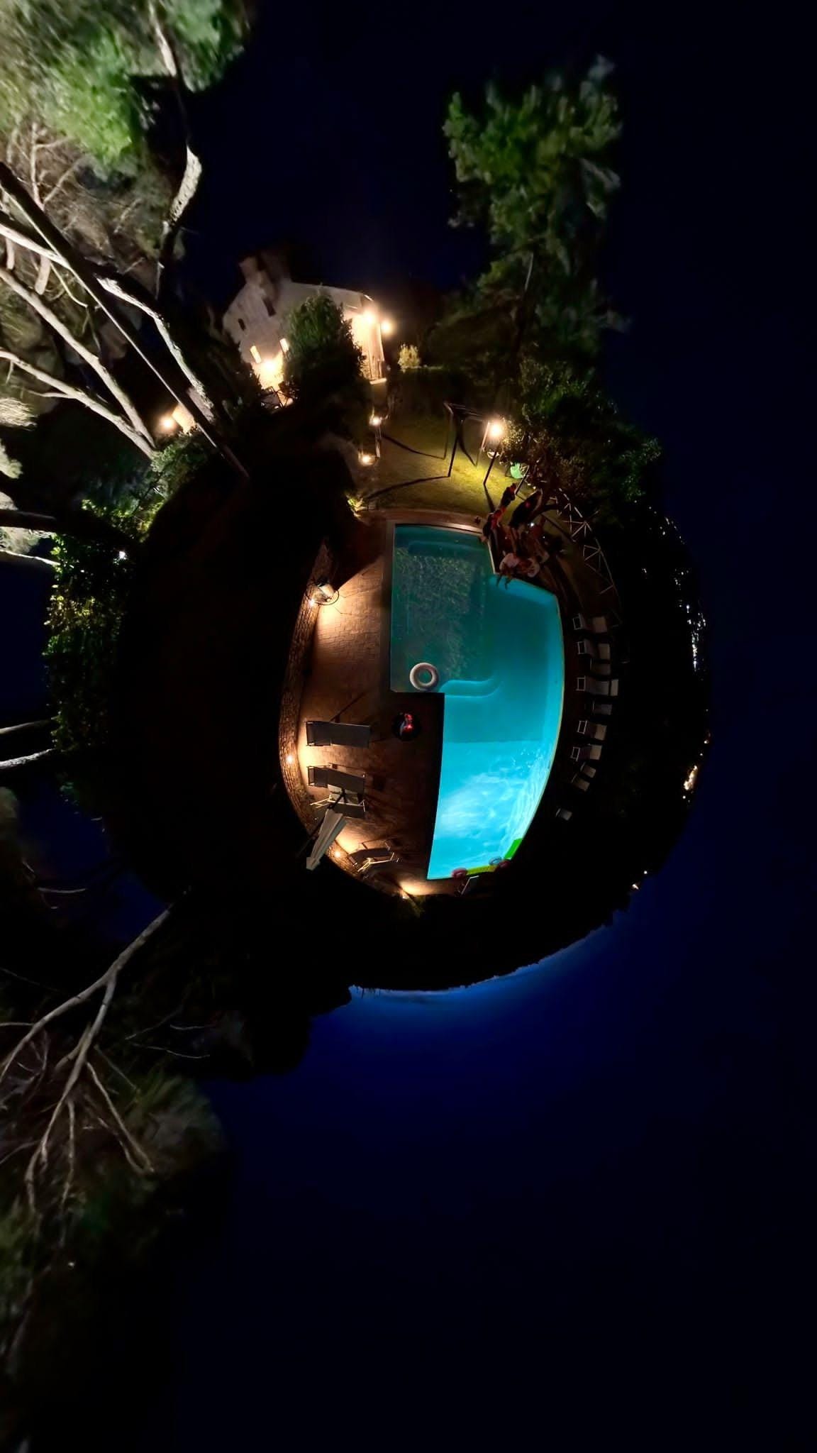 A fun night time picture using a special photo lens