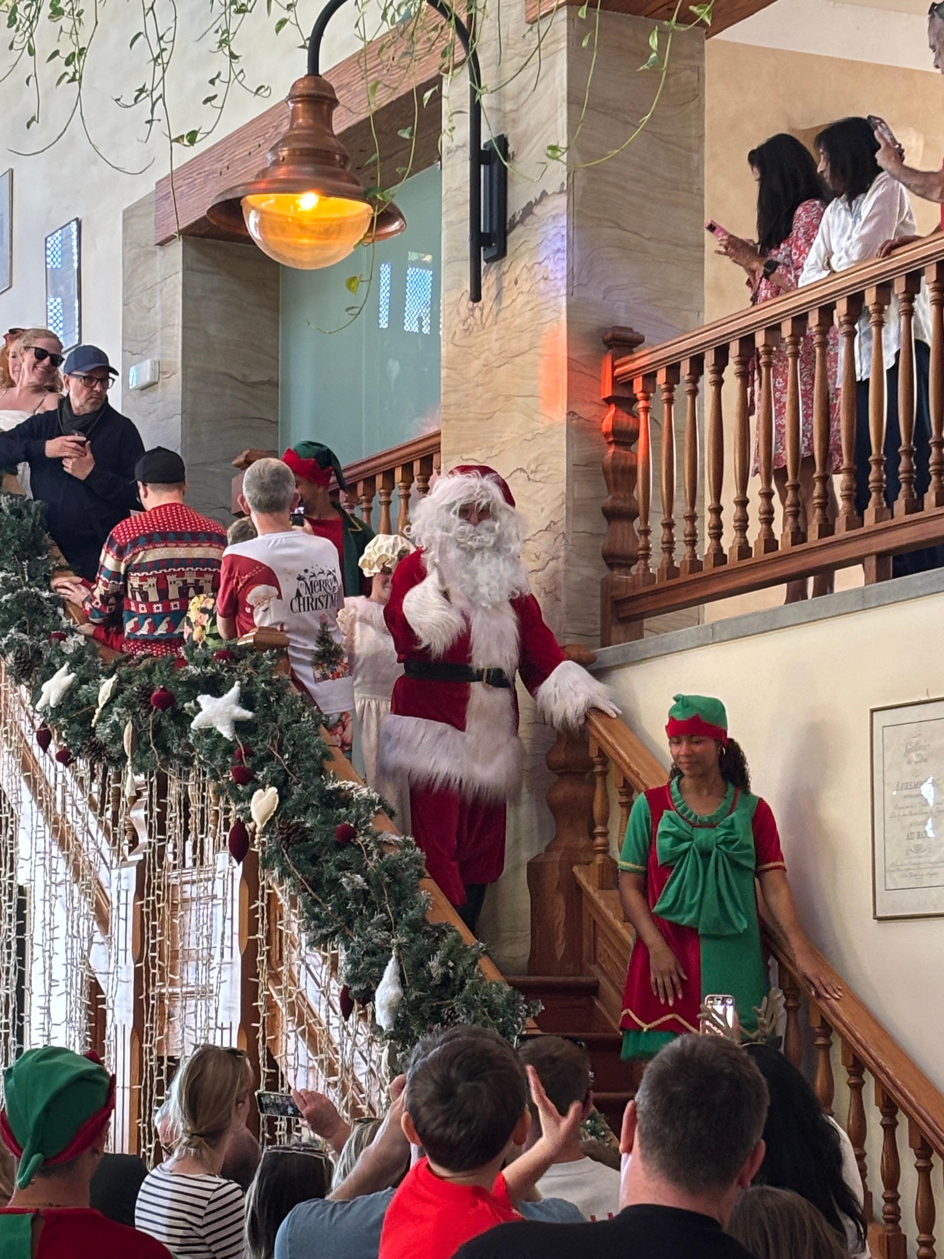 On Christmas morning Santa brought presents for all the children staying in the hotel 