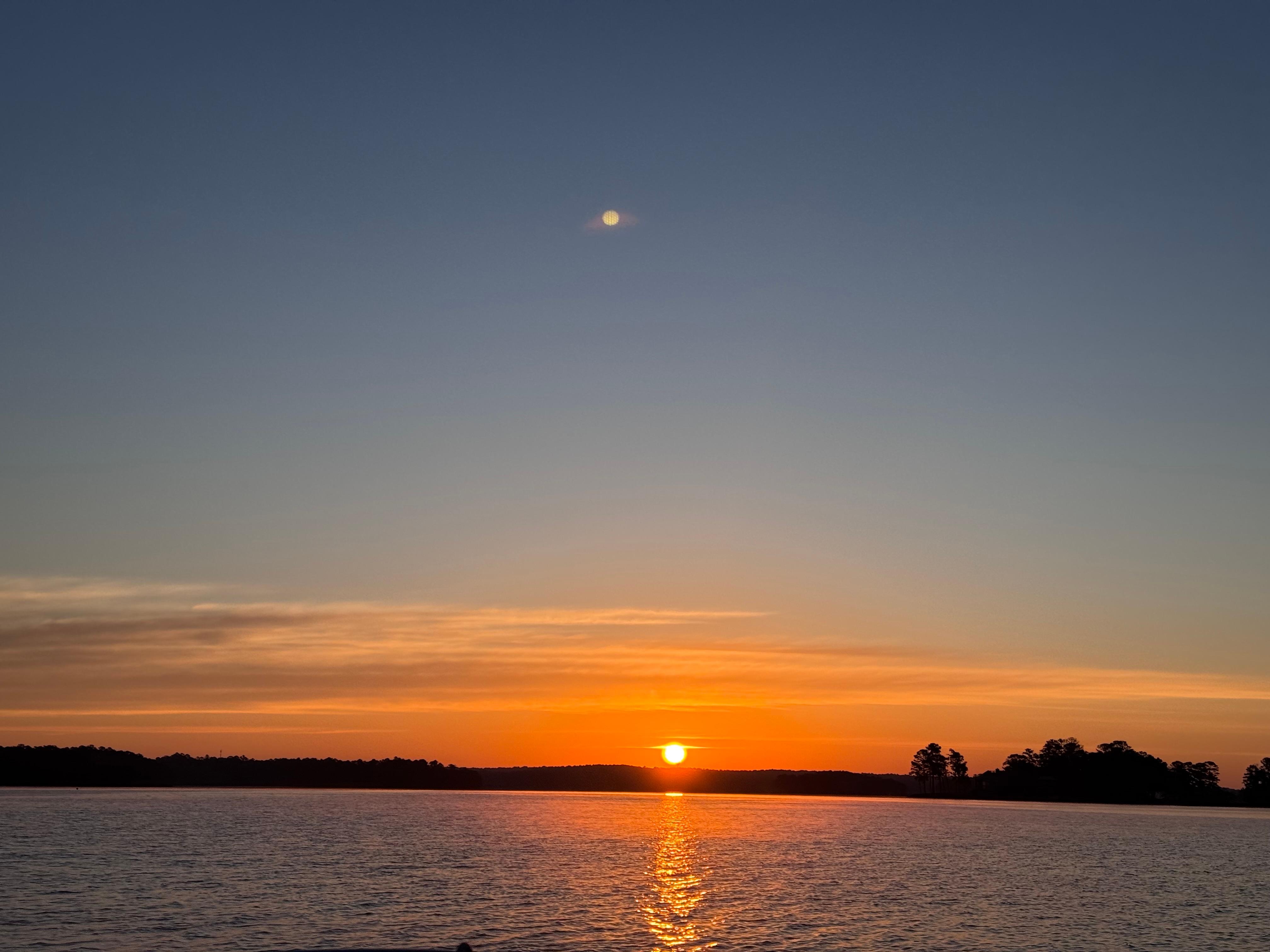 Sunrise from the early morning boat ride 