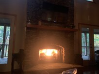 Cozy indoor fire place