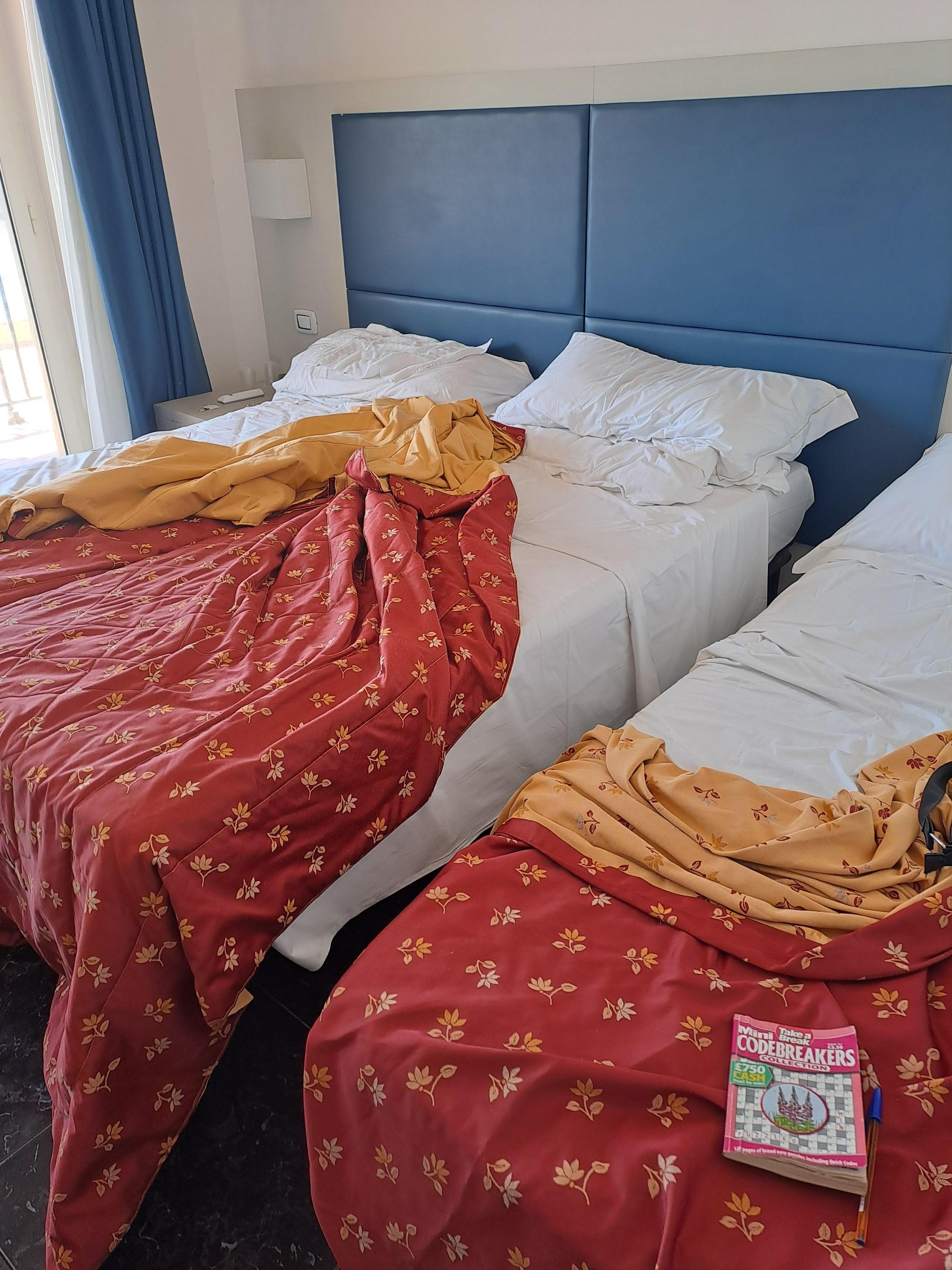 Bedroom, after being out all day.