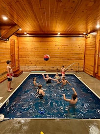 Indoor swimming pool. It's 12' x 20' and up to 4' deep.