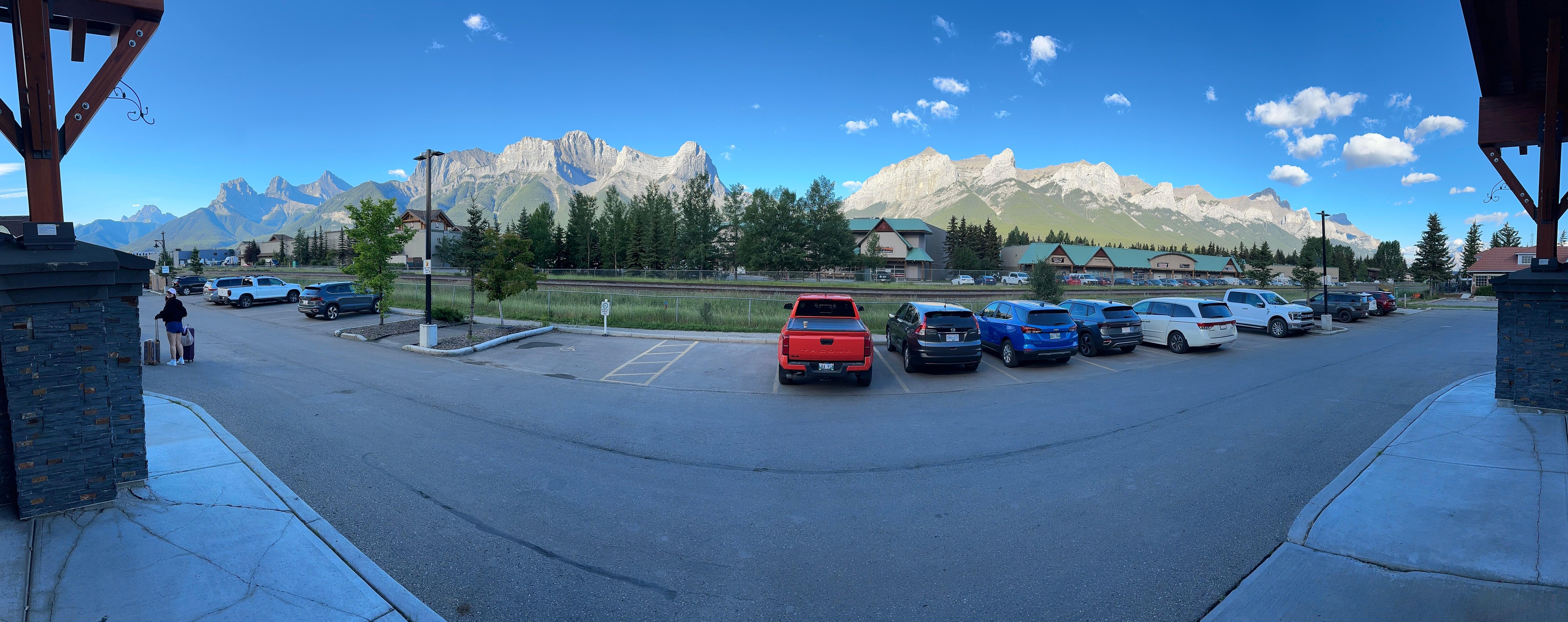 View from entrance to hotel
