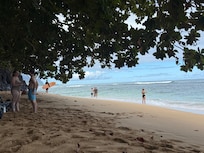 The beach that’s a short walk away