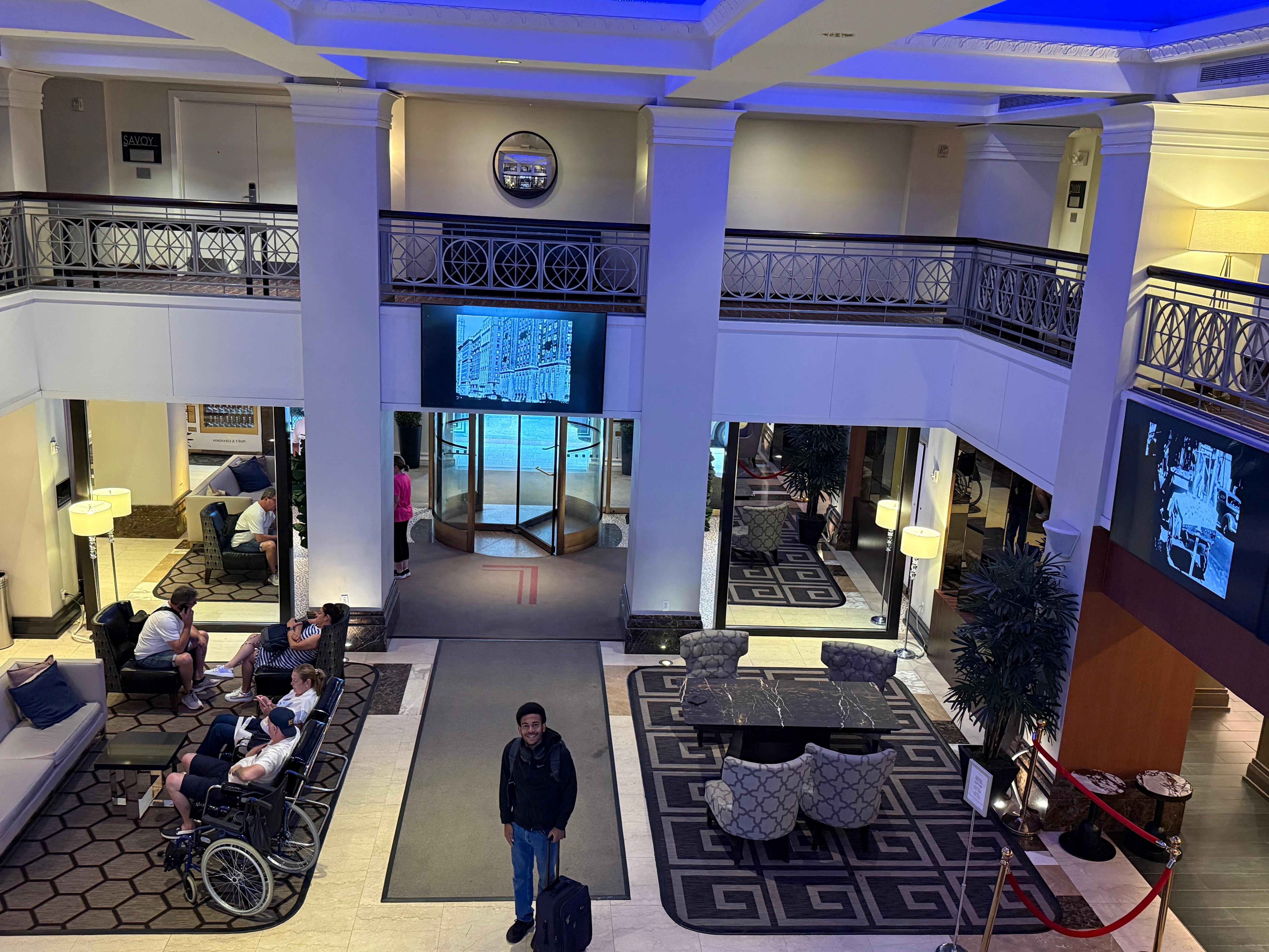 Lobby and second floor.