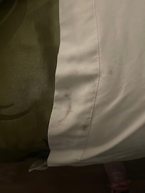 Dirt on sheet