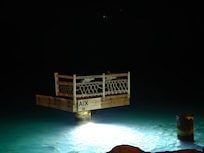 Can see fish at night.Great snorkeling during the day.