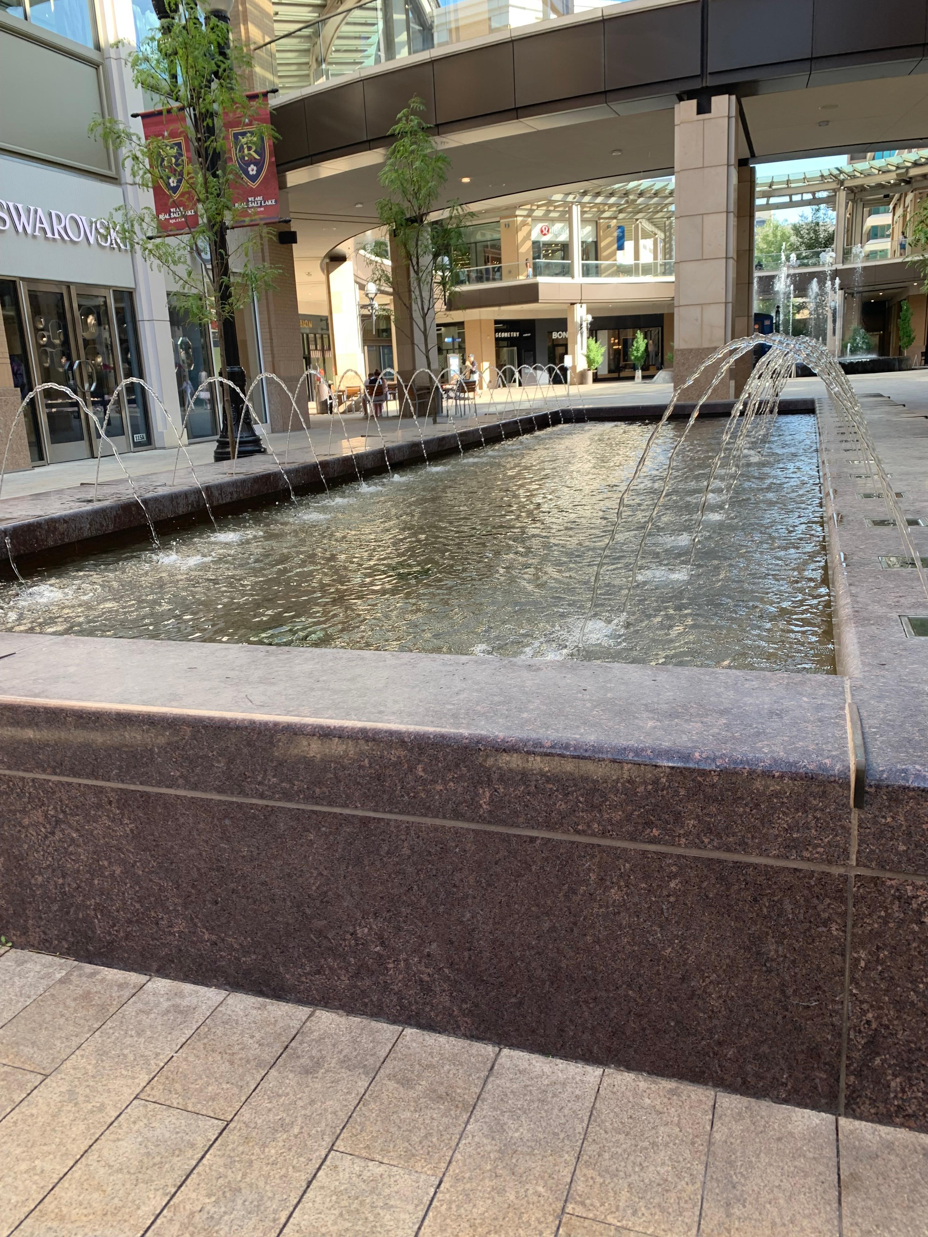 Fountains at mall across the street