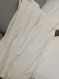 The pillow cover had blood spots on it