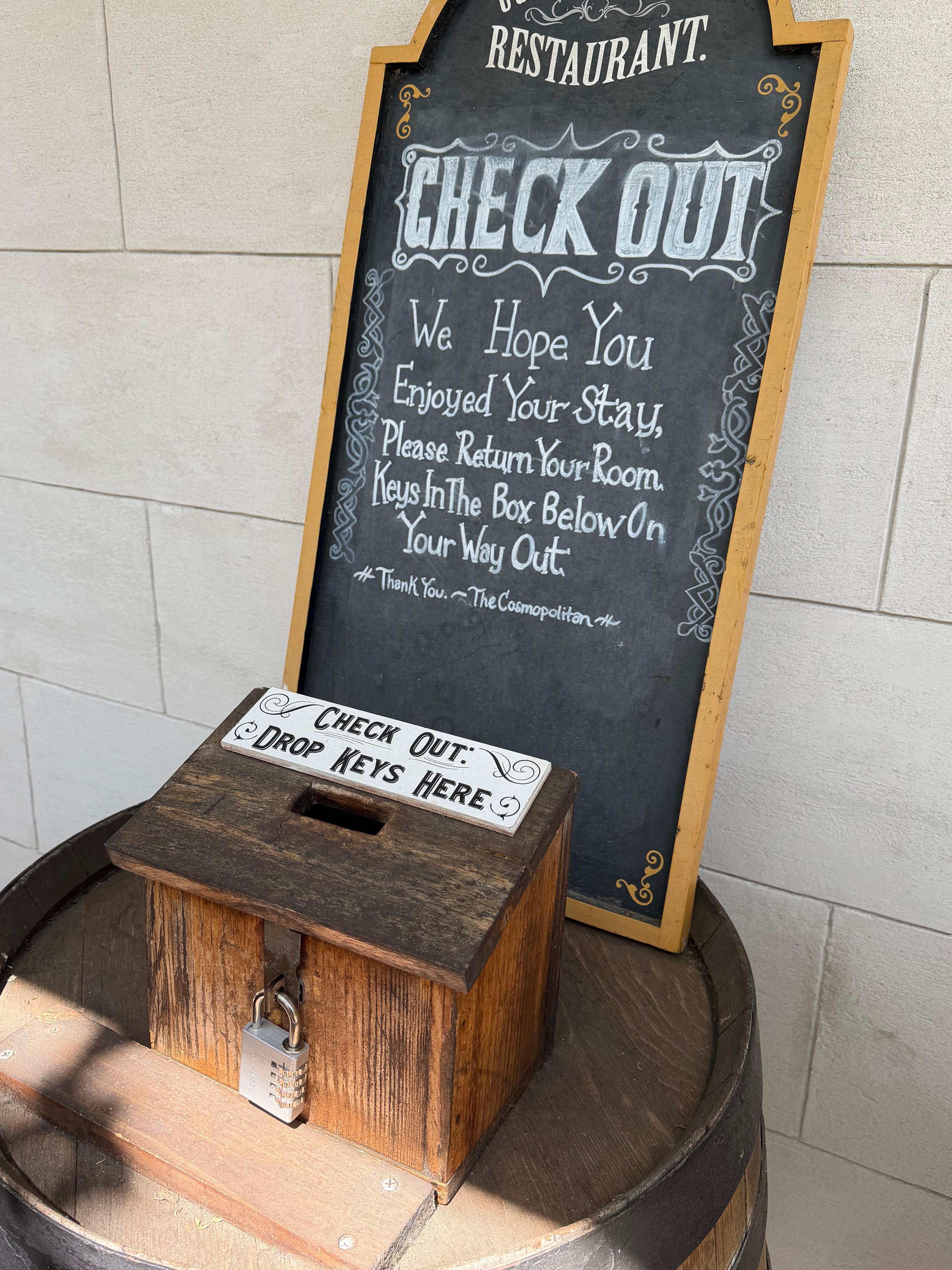 Key drop-off, check-in