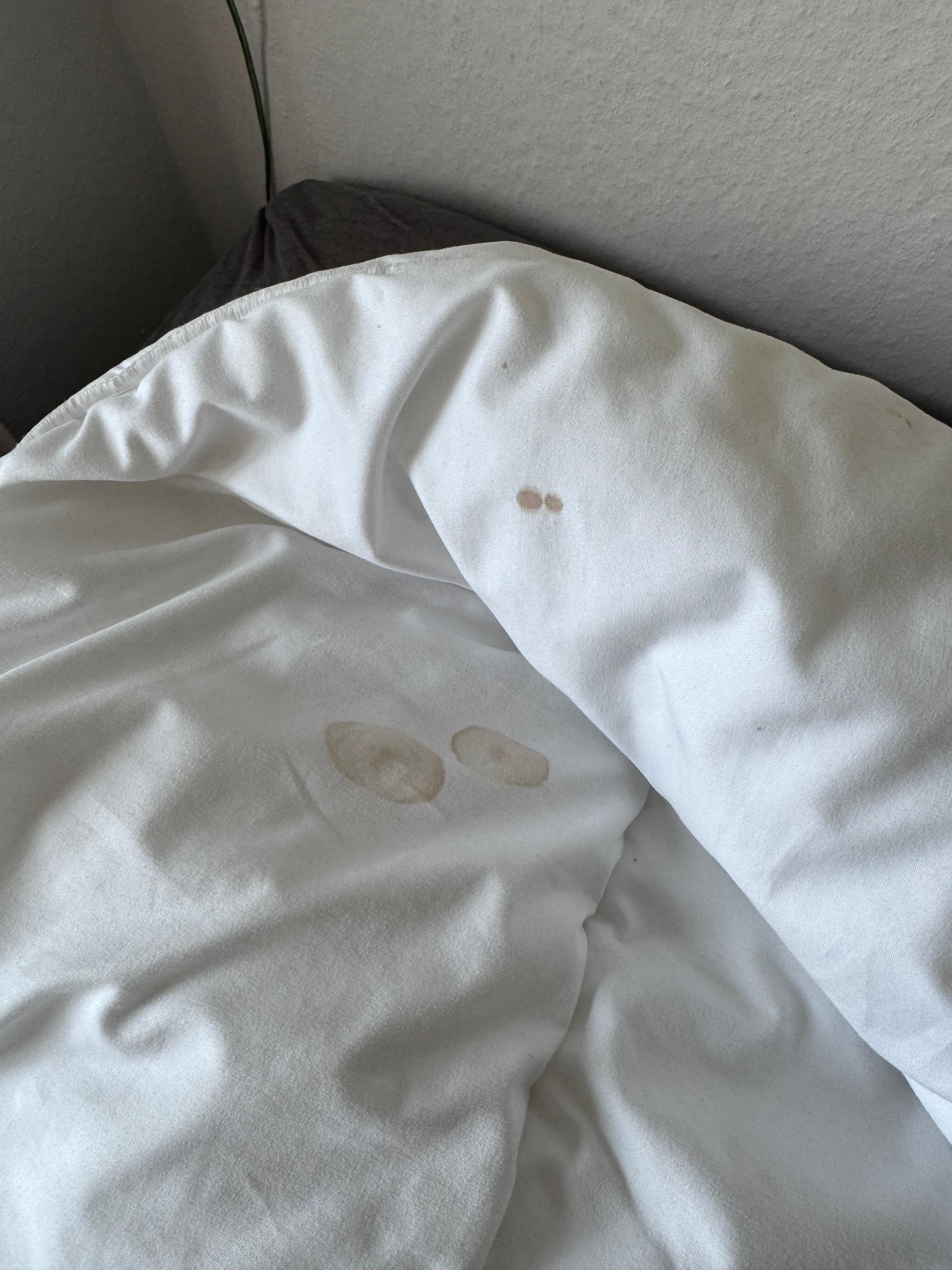 Stained bedding