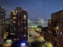 View of Petco Park from the rooftop bar.
