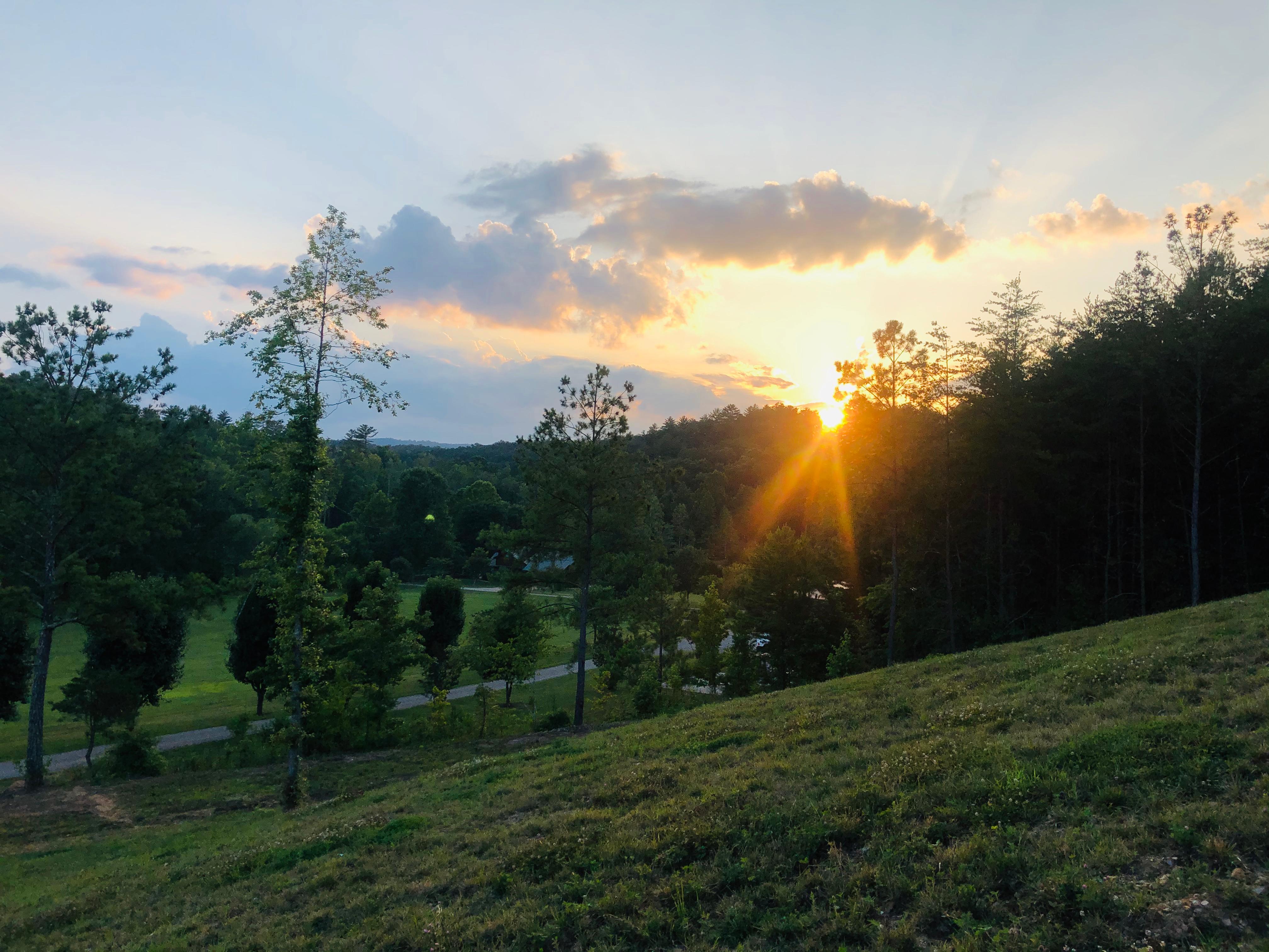 Sunset view from back patio/deck