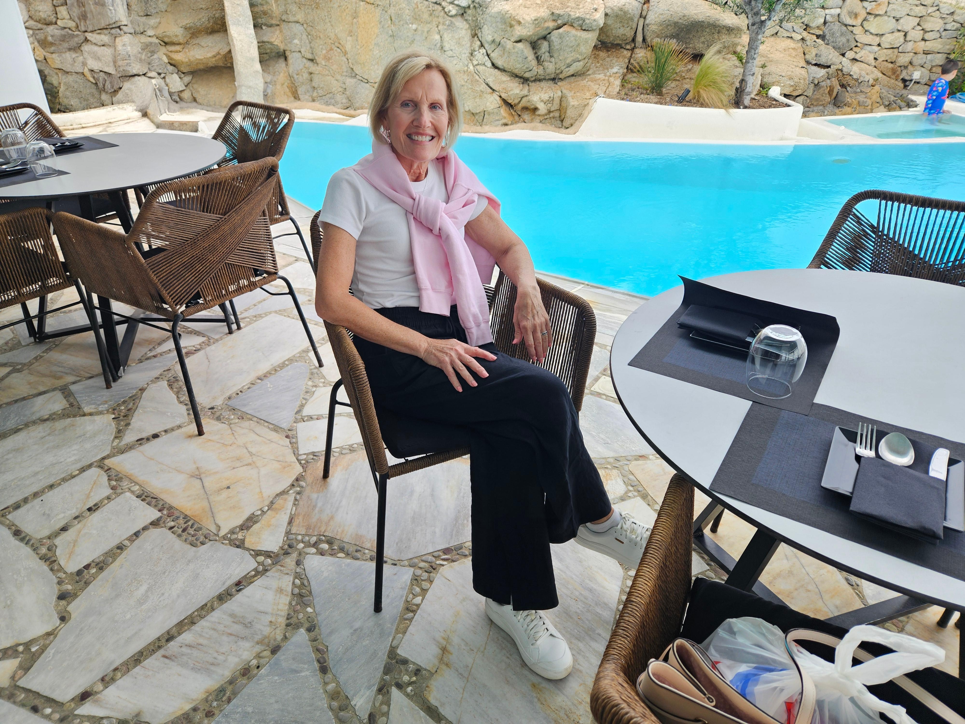 Sitting by the pool