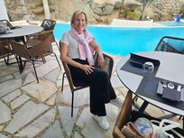 Sitting by the pool