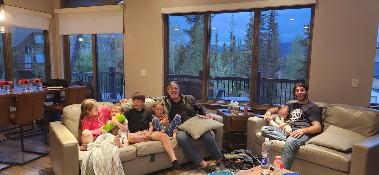 Just chilling with the grandkids. 