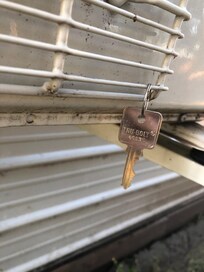 Key hanging from mini split