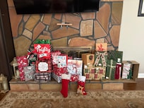 The large living room was perfect for our Christmas morning