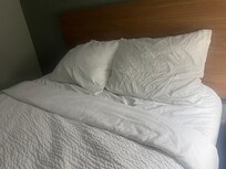 How bed looked upon entering